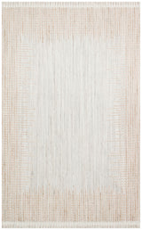 Pamva Beige Ecru Geometric Patterned Modern Polyester Rug