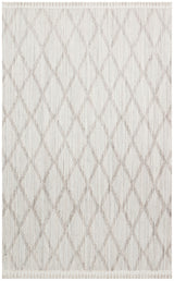 Pamva Ecru Beige Geometric Modern Polyester Machine-Made Rug