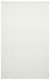 Pamva White Ecru Geometric Pattern Modern Machine Rug