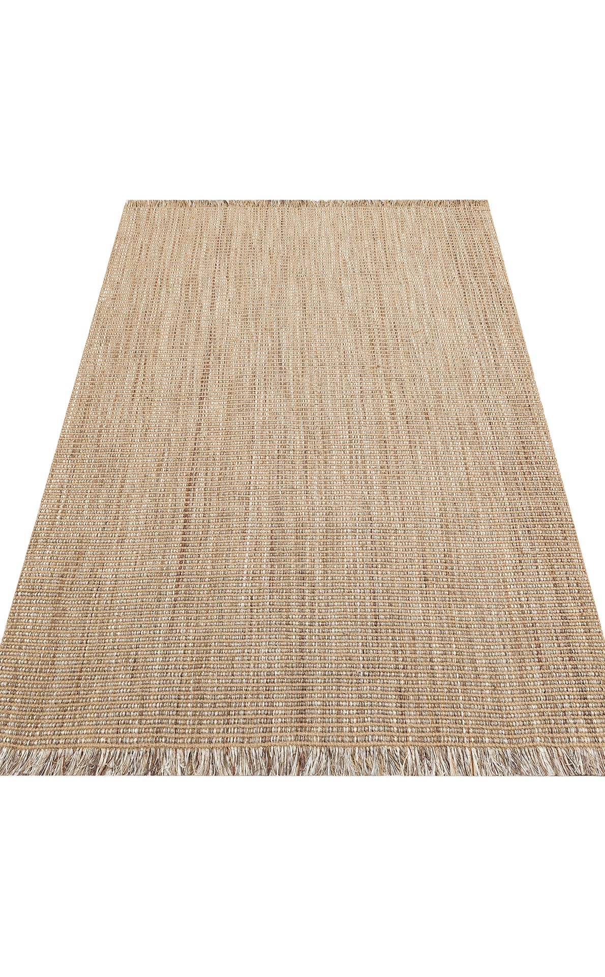 Kovra Bej Kahverengi Düz Dokulu Modern Kilim – mekânda kullanım