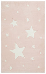Nolono Pink White Geometric Pattern Modern Kids Rug