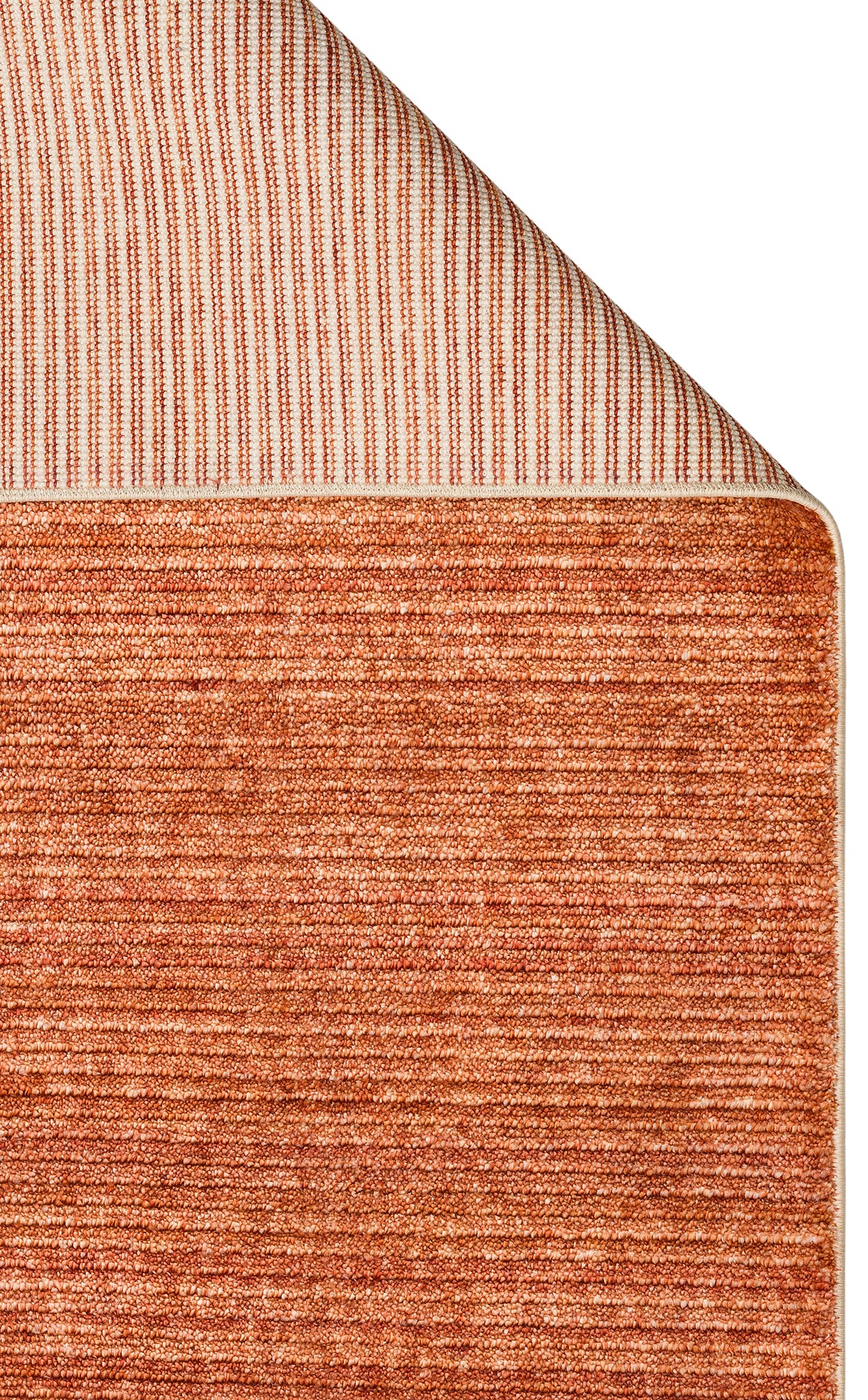 Liova Terracotta Kahverengi Çizgili Modern Makine Halısı – genel görünüm