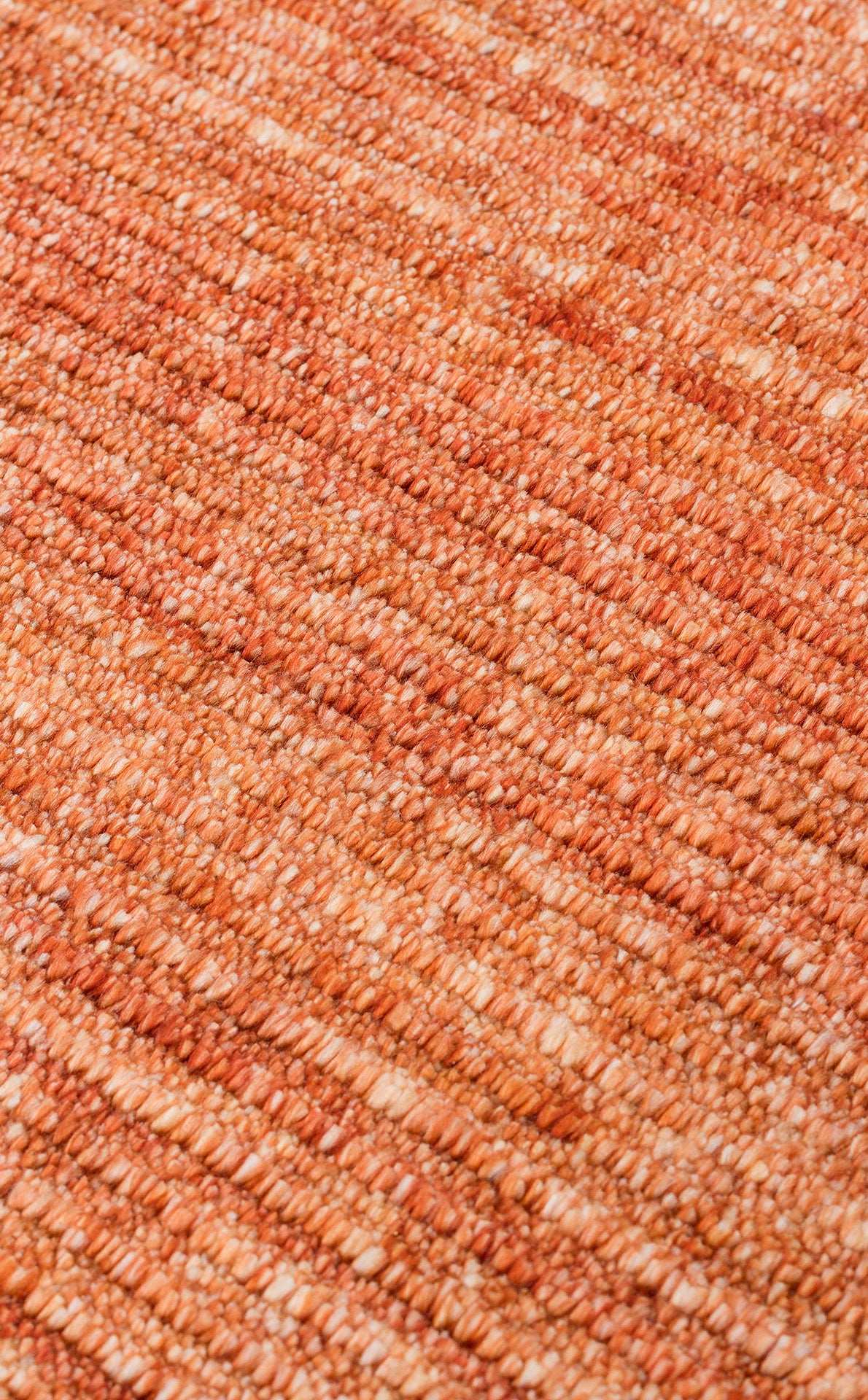 Liova Terracotta Kahverengi Çizgili Modern Makine Halısı – detay görünümü