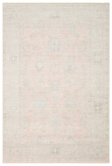 Misore Beige Pink Medallion Patterned Classic Polyester Rug
