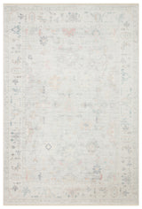 Misore White Medallion Patterned Classic Polyester Rug
