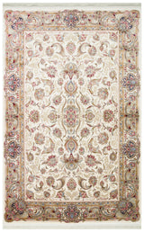 Sovivo Cream Beige Floral Classic Viscose Rug