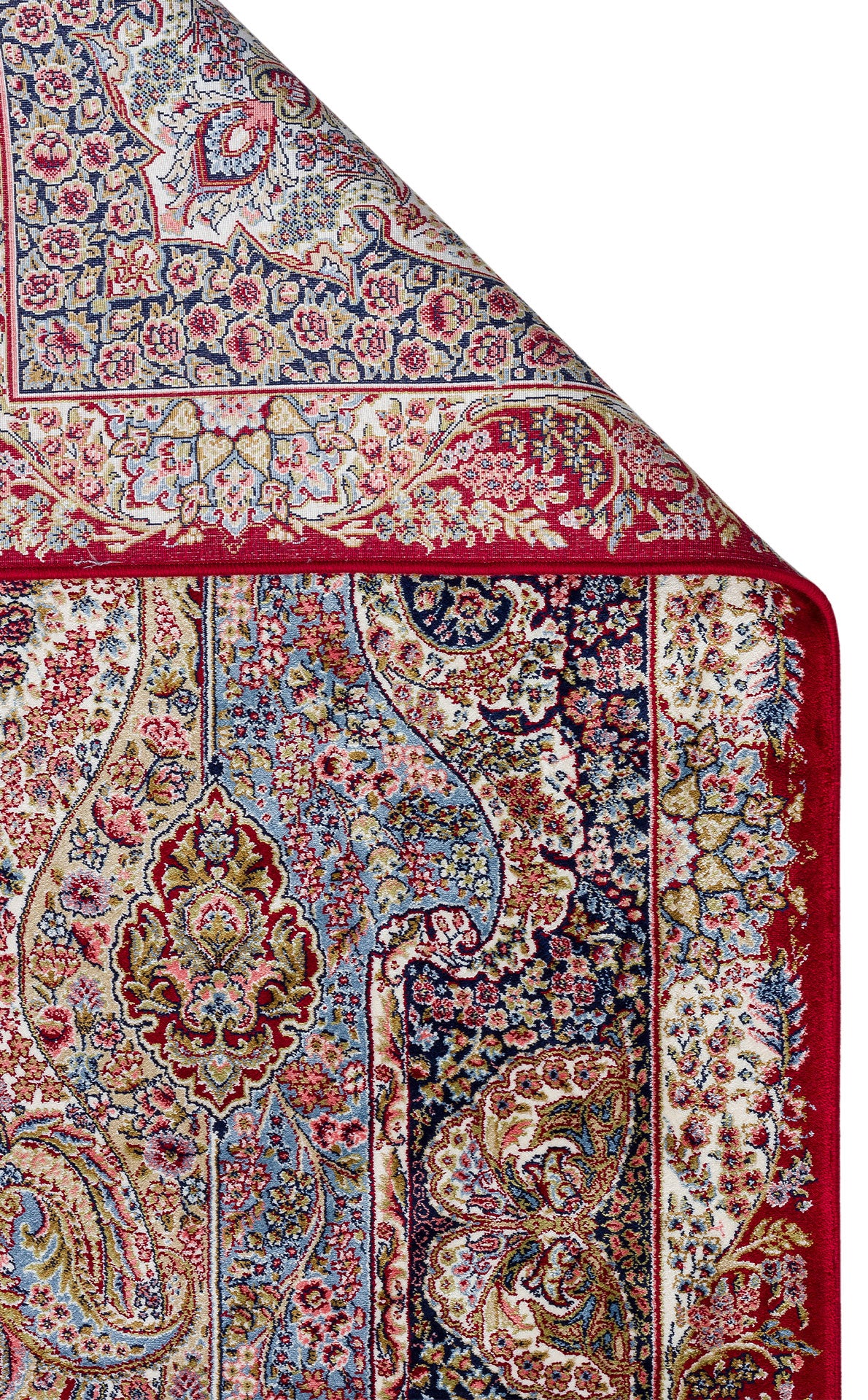 Sovivo Bordo Bej Klasik Madalyon Desenli Viskon Halı – genel görünüm