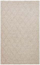 Kanaro Beige Geometric Patterned Modern Wool Rug