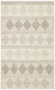 Kanaro Bej Kahverengi Modern Geometrik Halı