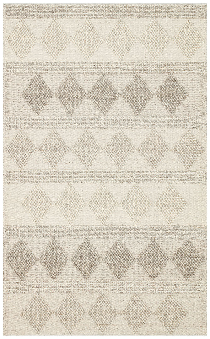 Kanaro Bej Kahverengi Modern Geometrik Halı