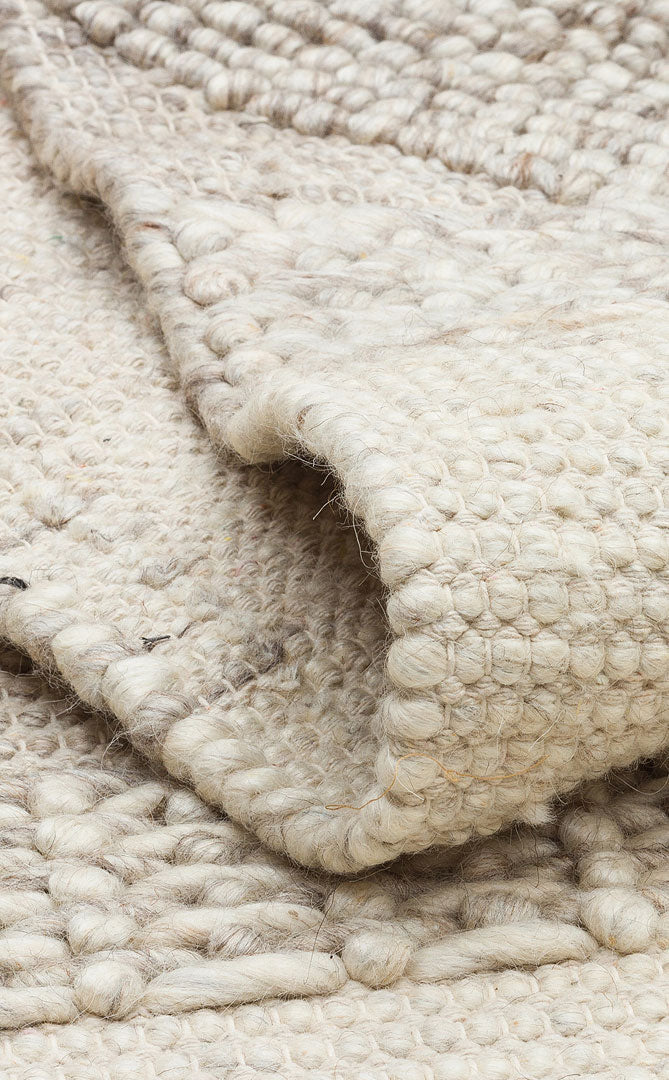 Kanaro Bej Kahverengi Modern Geometrik Halı – kenar detayı