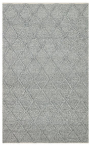 Kanaro Gri Beyaz Geometrik Yün Polyester Halı