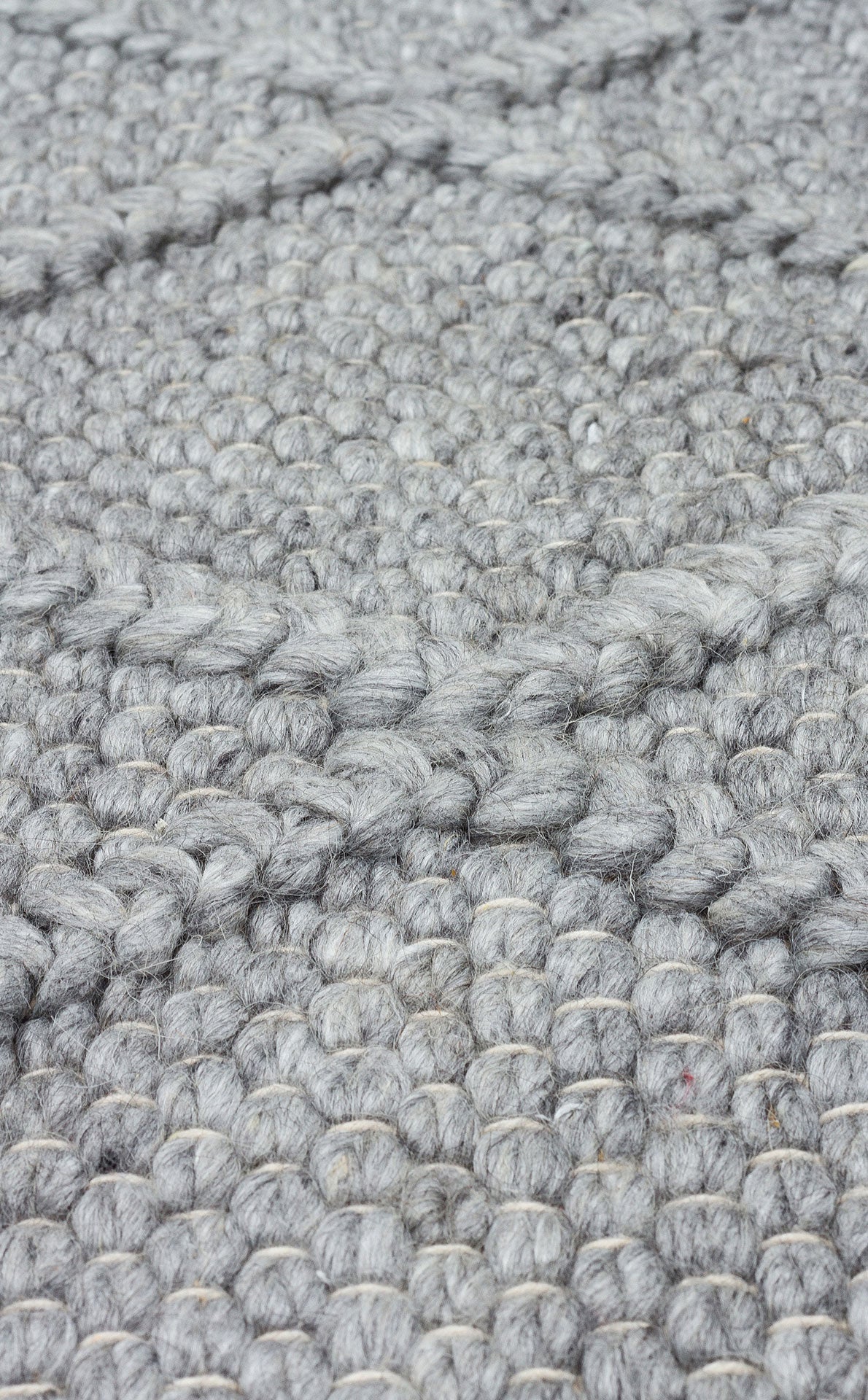 Kanaro Gri Beyaz Geometrik Yün Polyester Halı – detay görünümü
