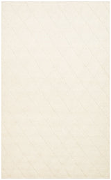 Kanaro Ecru White Modern Geometric Wool Rug