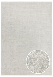 Komra Gri Beyaz Modern Düz Desenli Polyester Halı