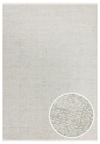 Komra Gri Beyaz Modern Düz Desenli Polyester Halı