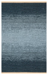 Tasene Navy Grey Abstract Pattern Modern Kilim