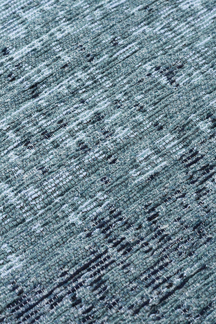 Tasene Lacivert Gri Soyut Desenli Yıkanabilir Modern Kilim – doku yakın çekim