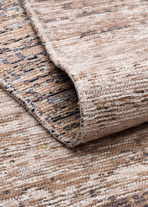 Tasene Bej Lacivert Modern Soyut Desenli Kilim – mekânda kullanım