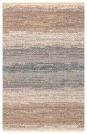 Tasene Gri Bej Soyut Desenli Modern Polyester Pamuk Kilim