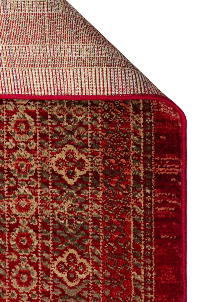 Ruvik Kırmızı Klasik Geometrik Desenli Makine Halısı – genel görünüm