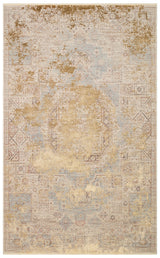 Tesle Beige Blue Abstract Pattern High Texture Modern Rug