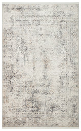 Tapis moderne blanc et gris à motif vieilli Klevra