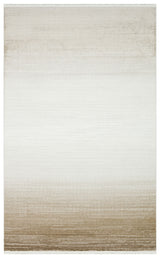 Gekla White Beige Abstract Pattern Modern Machine Rug