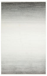 Gekla White Grey Abstract Pattern Modern Machine-Made Rug