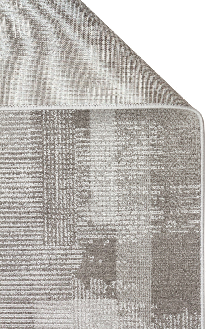 Teyra Antrasit Gri Modern Soyut Desenli Makine Halısı – genel görünüm