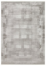 Teyra Anthracite Grey Modern Abstract Pattern Machine Rug