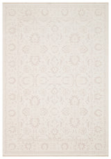Varni Creme Beige Klassischer Geblümter Baumwoll-Chenille Kelim