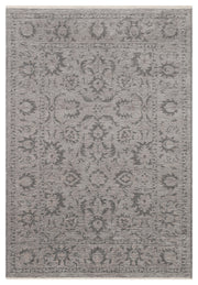 Varni Gri Antrasit Madalyon Desenli Pamuk Şönil Kilim