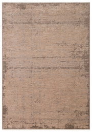 Varni Bej Kahverengi Modern Soyut Desenli Yıkanabilir Kilim