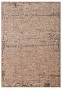 Varni Bej Kahverengi Modern Soyut Desenli Yıkanabilir Kilim