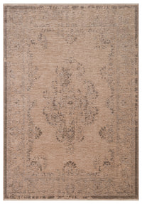 Varni Bej Gri Madalyon Desenli Pamuk Şönil Kilim