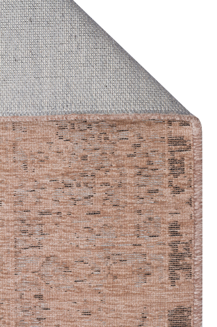 Varni Bej Gri Madalyon Desenli Pamuk Şönil Kilim – genel görünüm