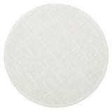 Varni Beyaz Düz Renk Saçaklı Modern Yuvarlak Kilim