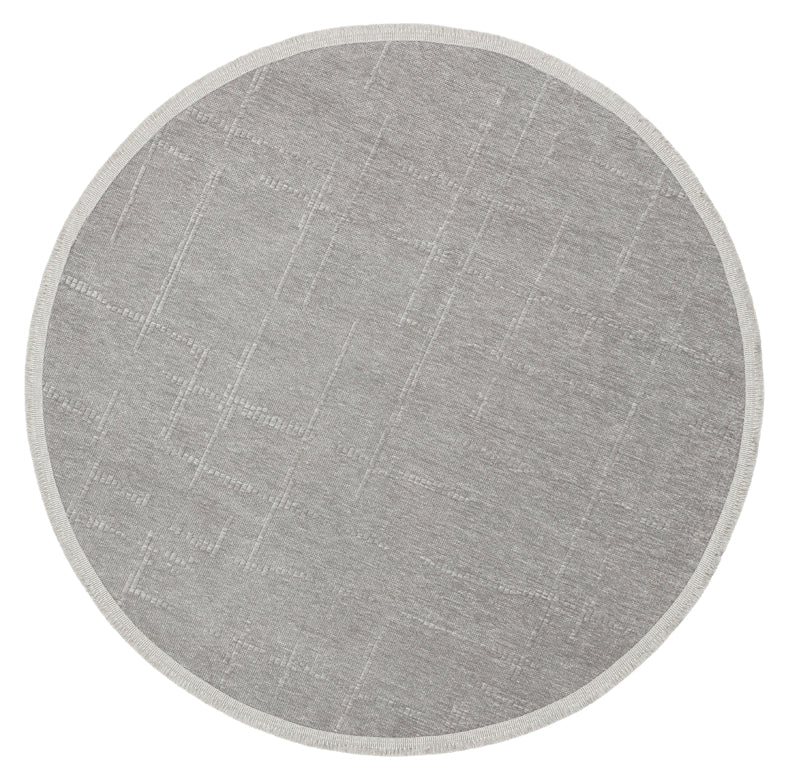 Varni Gri Beyaz Geometrik Desenli Modern Kilim Pamuk Şönil