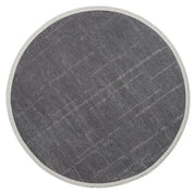 Varni Açık Gri Soyut Modern Yuvarlak Pamuk Şönil Kilim