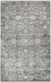 Veldi Antrasit Gri Vintage Eskitme Desenli Modern Halı