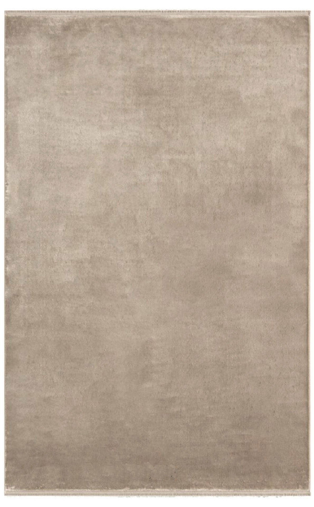 Veldi Bej Gri Düz Renk Modern Viskon Polyester Halı