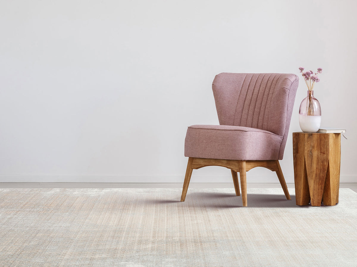 Borva Bej Gri Soyut Desenli Modern Salon Halısı – kenar detayı