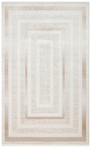 Borva Krem Bej Modern Geometrik Desenli Salon Halısı