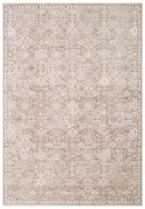 Akriv Tapis beige et marron à motif de médaillon classique