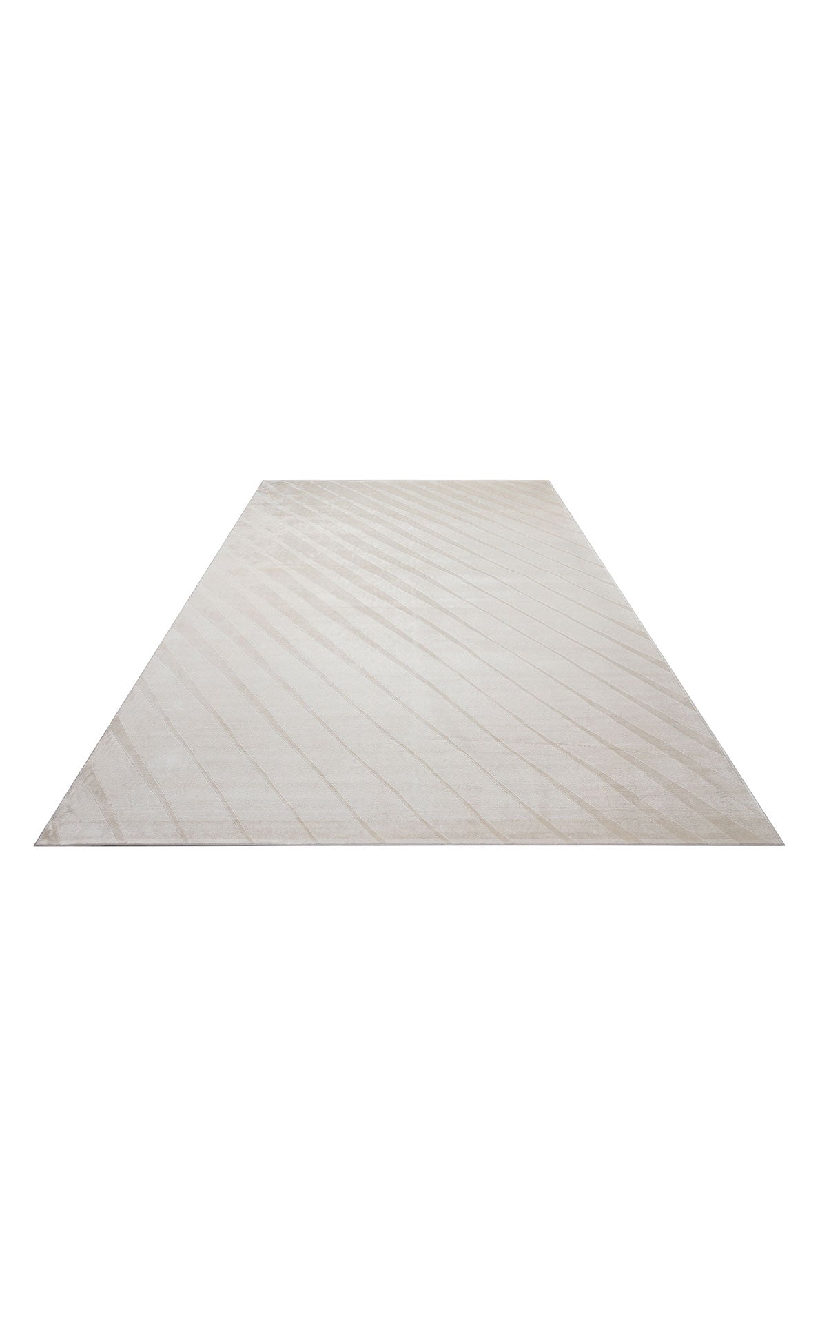 Loravo Beyaz Bej Modern Geometrik Desenli Halı – mekânda kullanım