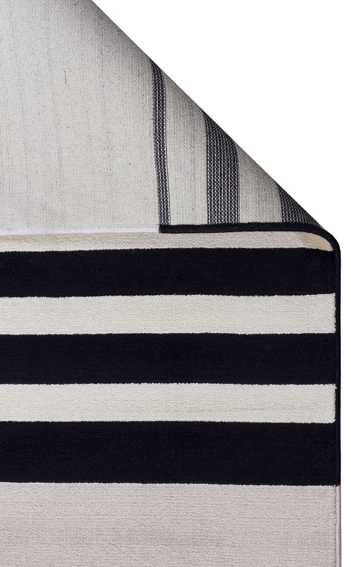 Loravo Beyaz Siyah Geometrik Desenli Modern Oval Halı – genel görünüm