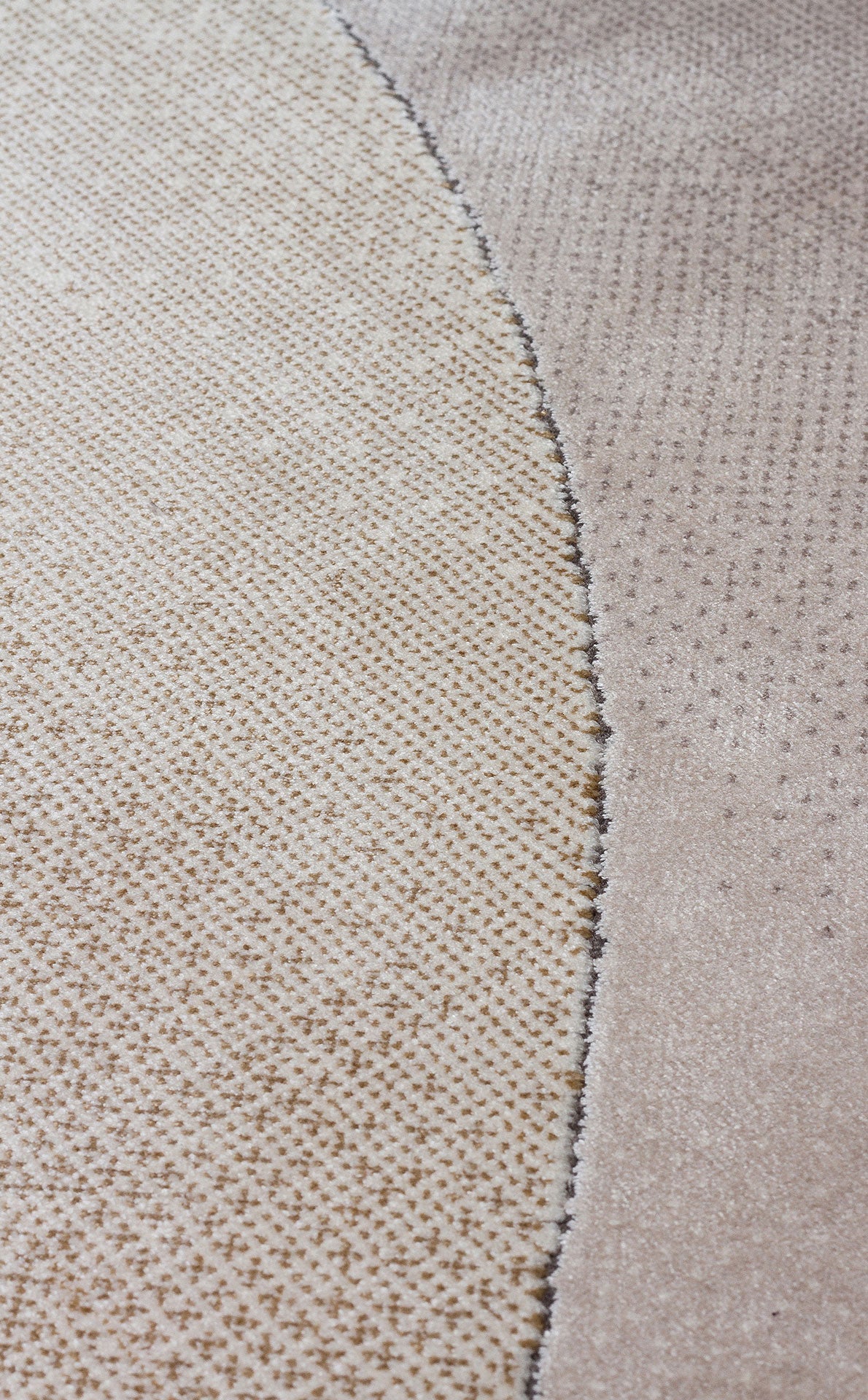 Loravo Bej Gri Geometrik Desenli Modern Oval Halı – detay görünümü