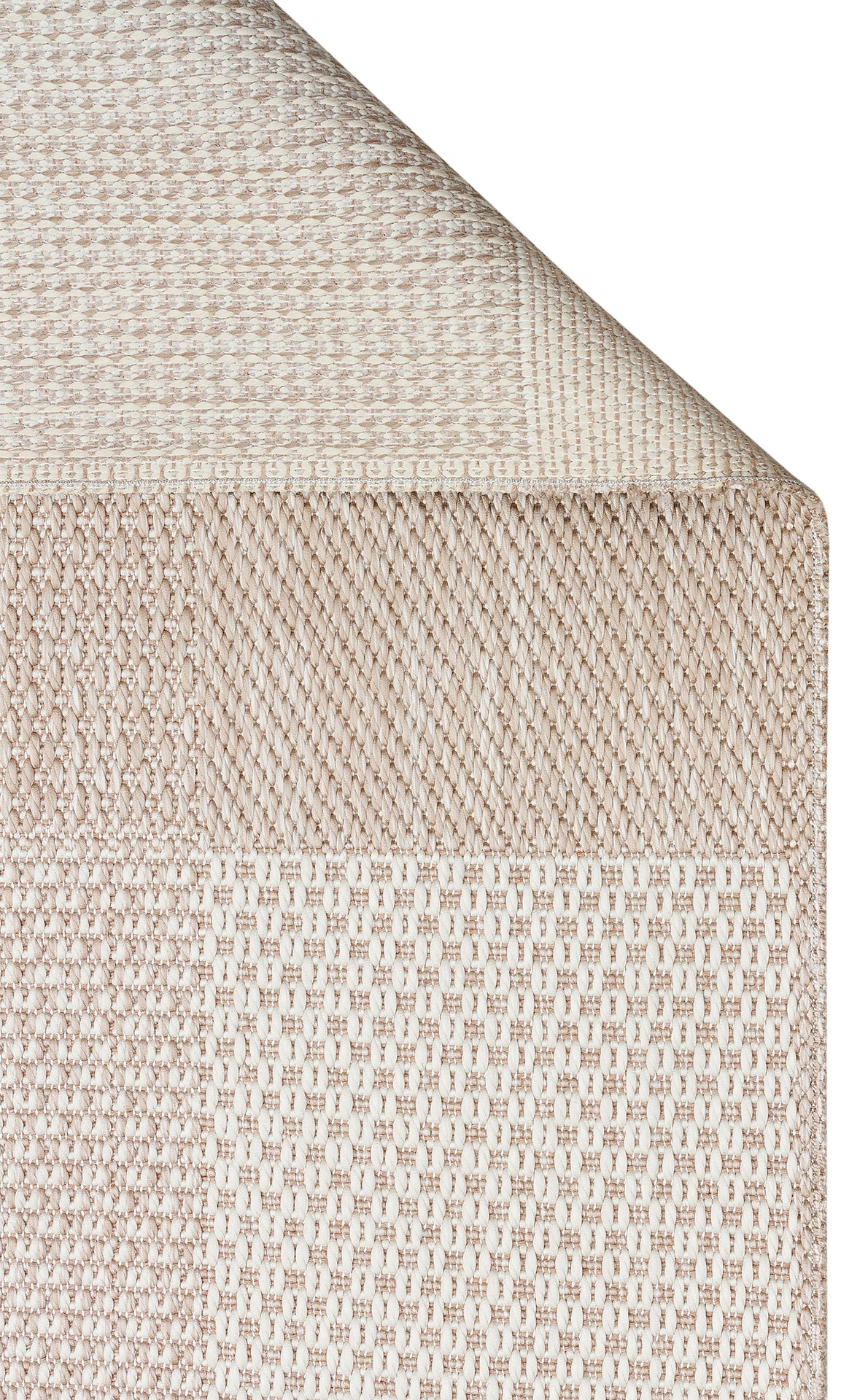 Savne Bej Ekru Geometrik Desenli Modern Kilim – genel görünüm