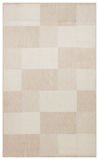Savne Beige Ecru Geometric Modern Kilim Pattern Rug